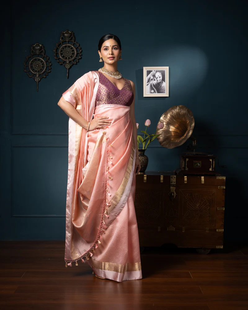 Timeless Woven – Handloom Chanderi Saree with Traditional Motifs